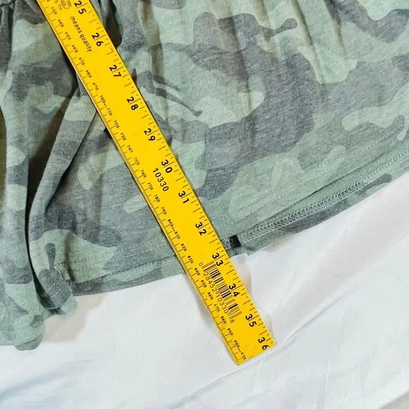 Jane & Delancey Women's Ruffled Hem Camouflage T-shirt Dress XS - Picture 4 of 8